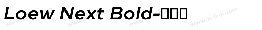 Loew Next Bold字体转换